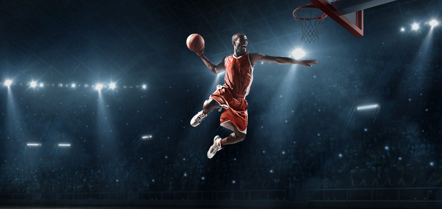 basketball player jumping
